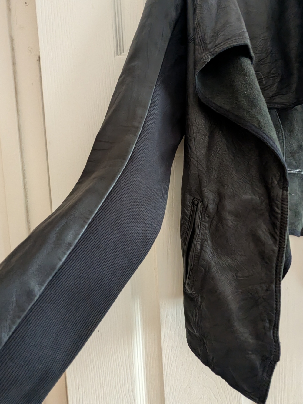 All Saints Datya Waterfall Leather Jacket - Picture 3 of 10